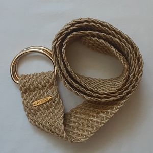 Lauren Ralph Lauren weave belt, tan, 48 in.